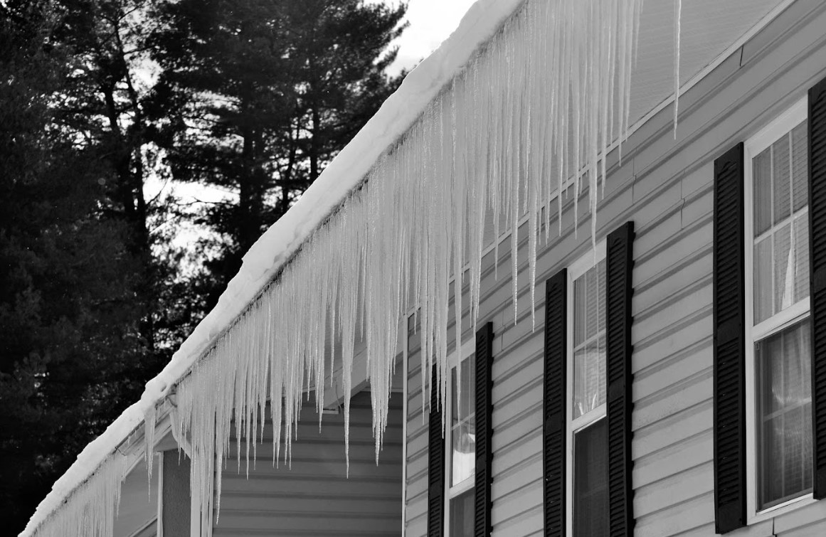 ice dam on Oklahoma roof