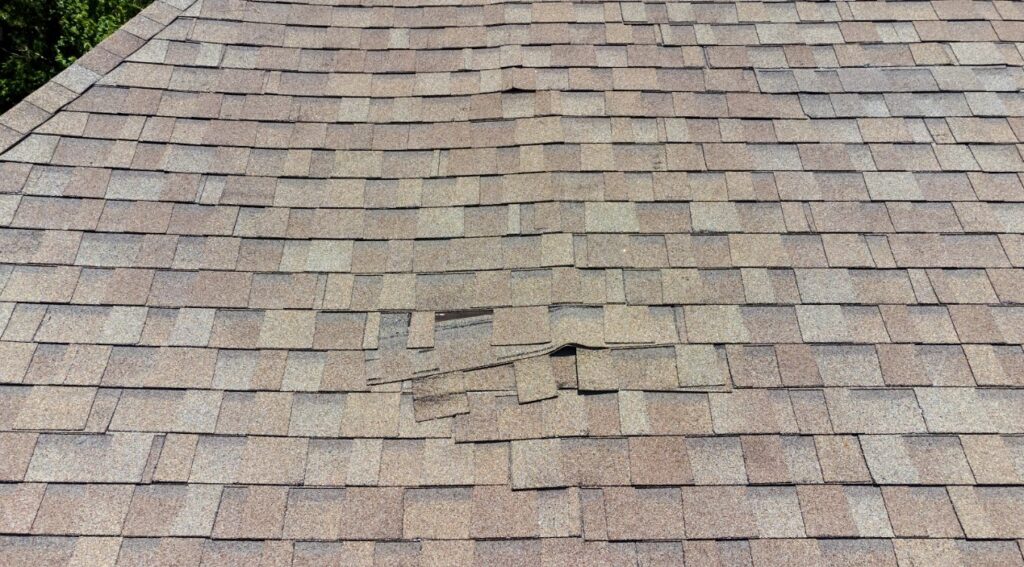 roof storm damage in Oklahoma