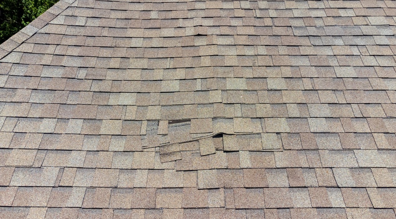 roof storm damage in Oklahoma